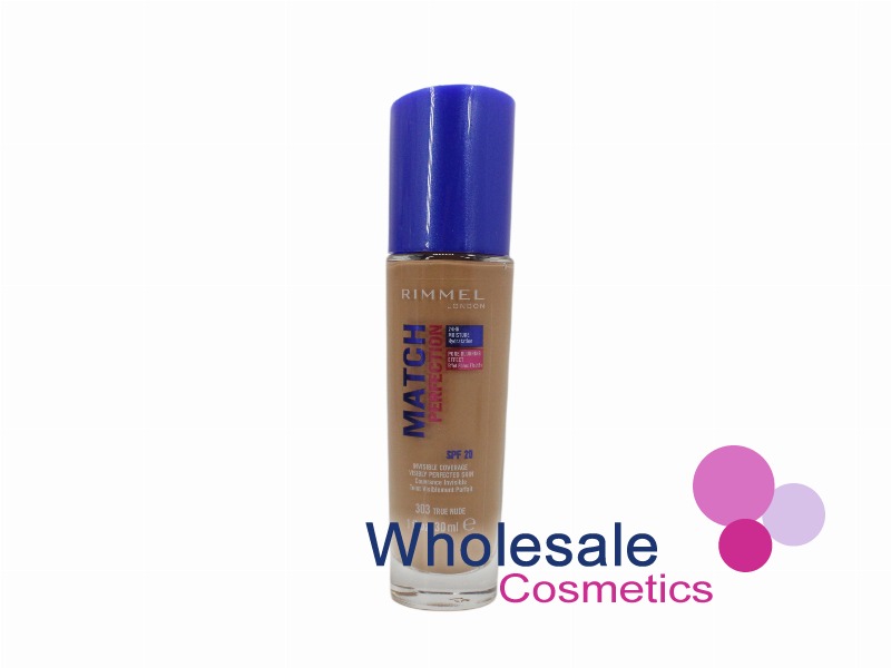 6 x Rimmel Match Perfection 24Hr Foundation - 303 TRUE MATCH